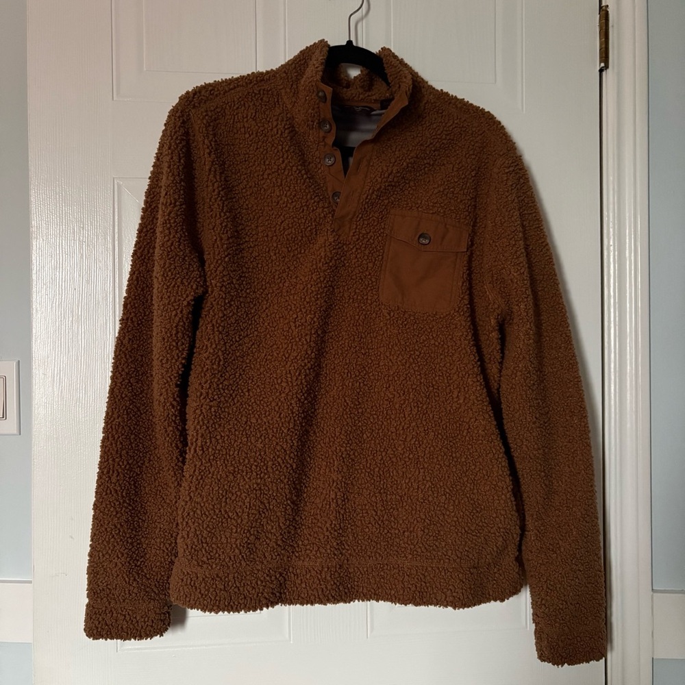 Black Brown 1826 Brown Sherpa Pullover Hoodie